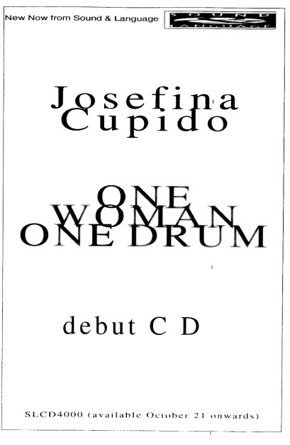 Poster for Josefina's CD 'One Woman One Drum'