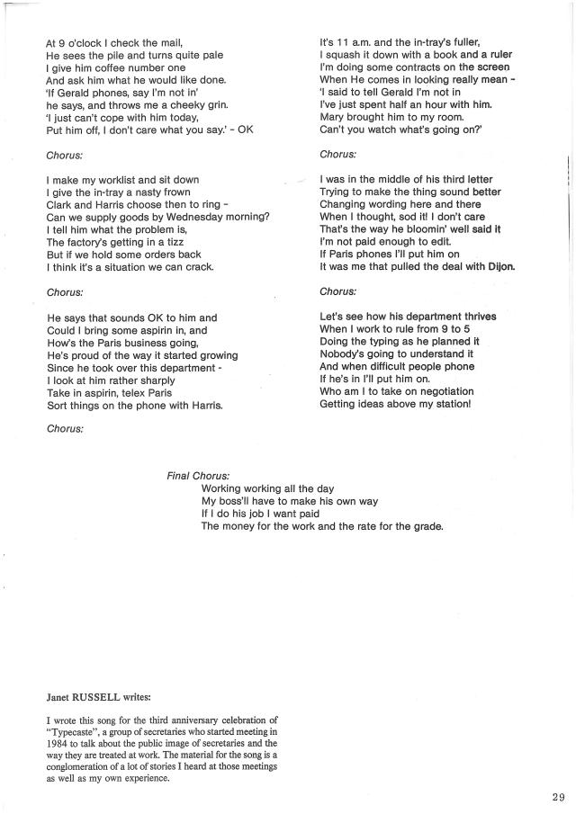 Janet Russell says 'I wrote this song for the 3rd annual celebration of 