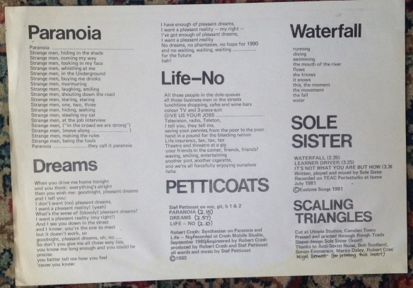 Sole Sister lyrics inset